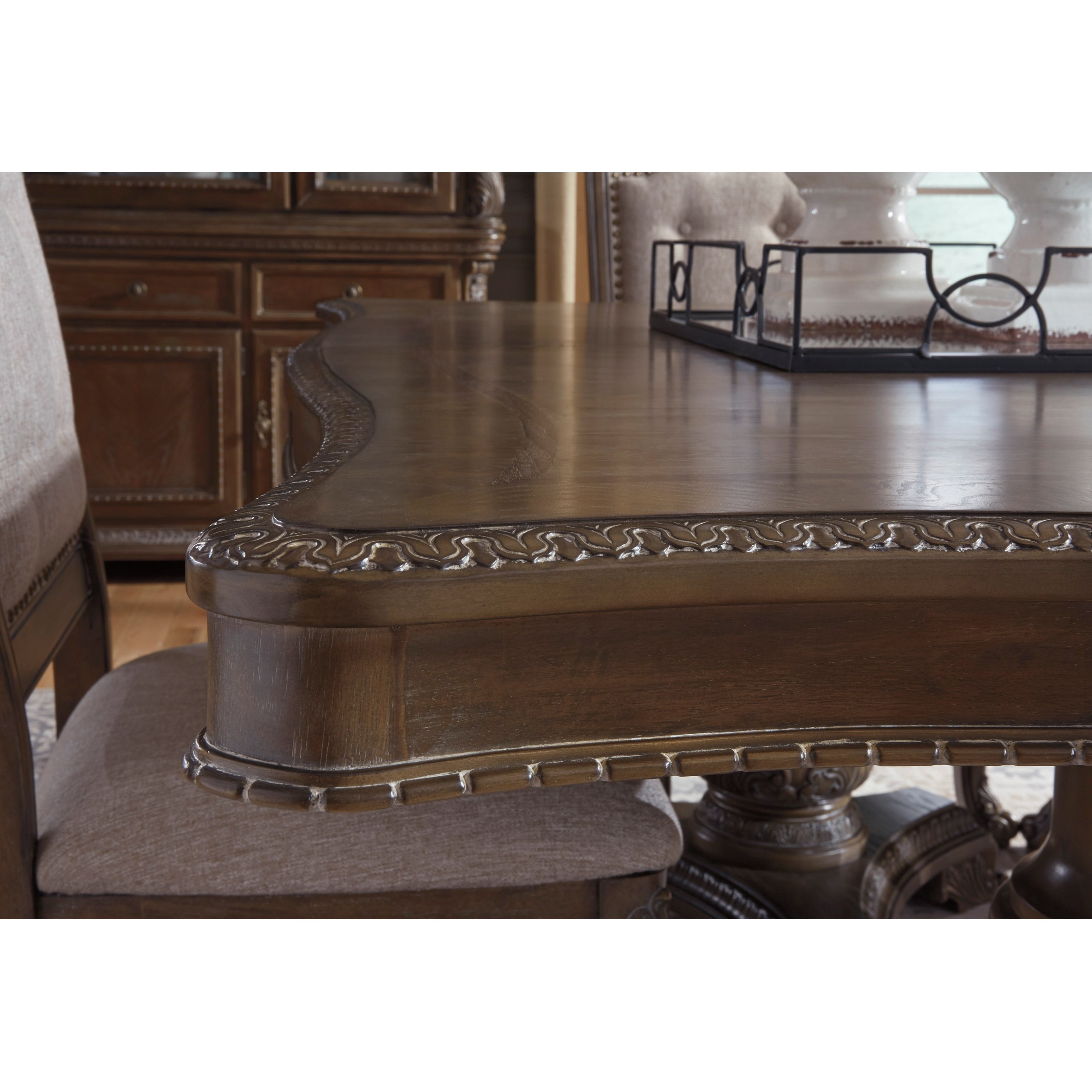 Signature Design by Ashley Charmond Traditional Double Pedestal